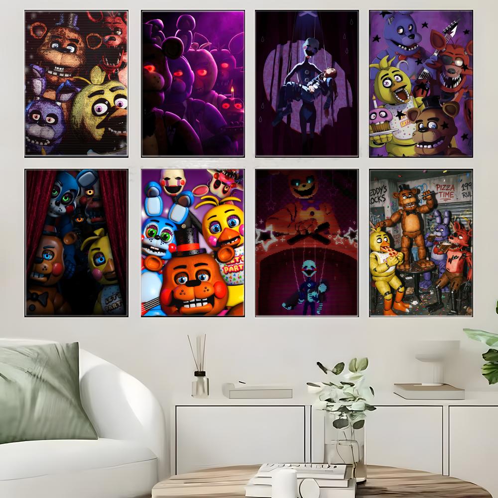 다크 애니메트로닉스 호러 게임 F-FNAF 포스터 자가 - Gaming Console Wallpaper 리뷰 및 가격