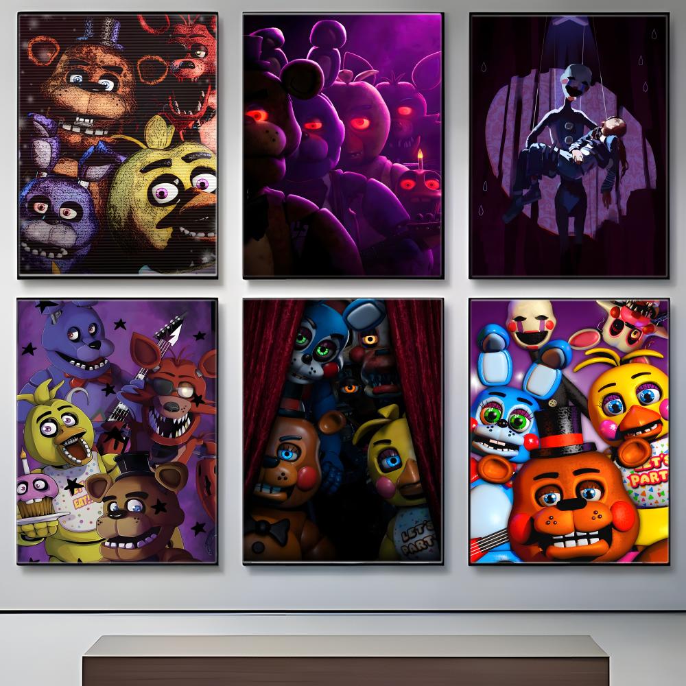다크 애니메트로닉스 호러 게임 F-FNAF 포스터 자가 - Gaming Console Wallpaper 리뷰 및 가격