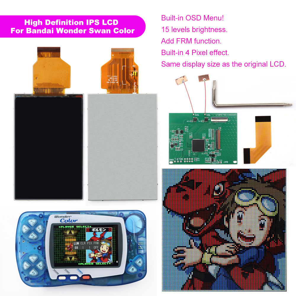 최신 WSC 하이라이트 IPS LCD 스크린 DIY 키 - Gaming Console Display 리뷰 및 가격