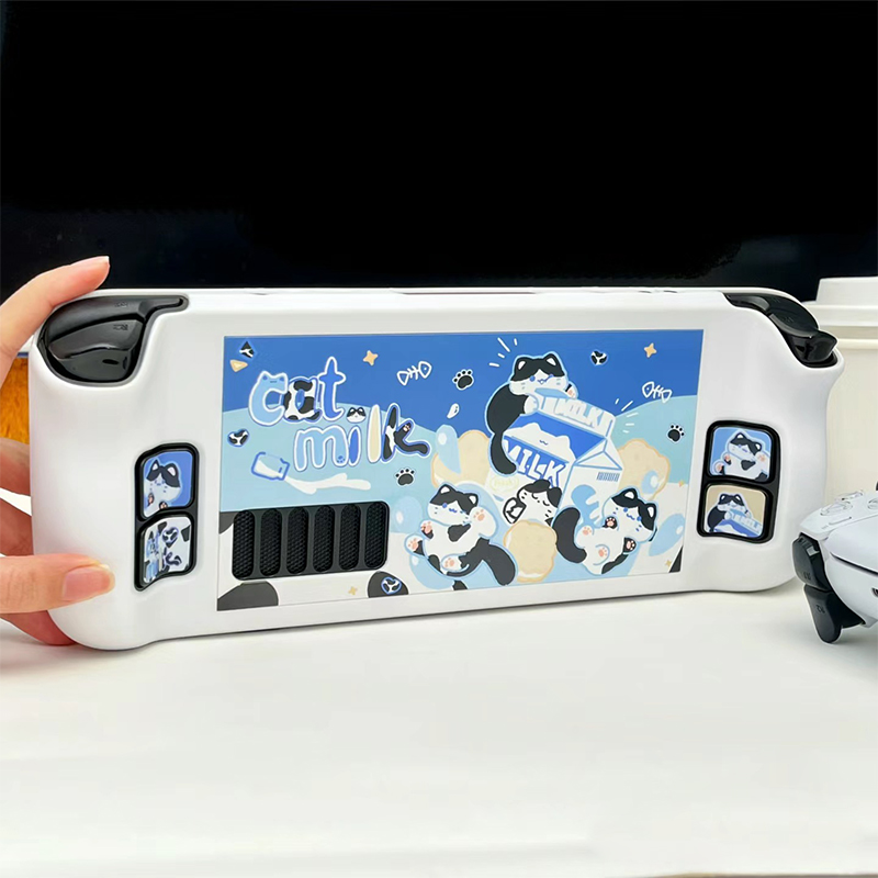 스팀 데크 게임 콘솔을위한 만화 우유 고양이 보호 케이 - Gaming Console Steam Deck 리뷰 및 가격