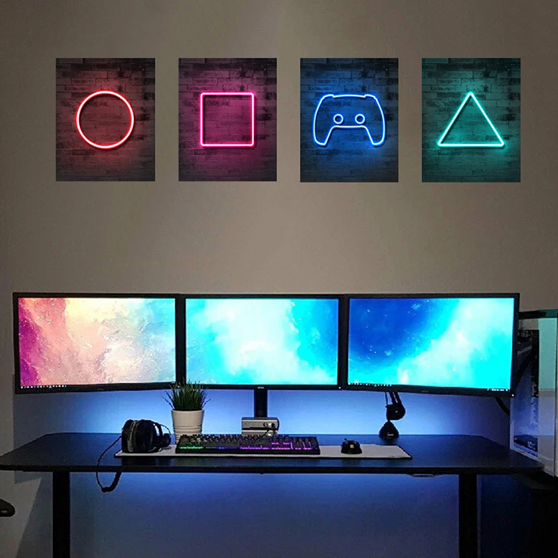 어린이 게임방 게임 벽 장식 포스터 스티커 데칼, 자체 - Gaming Console Wallpaper 리뷰 및 가격