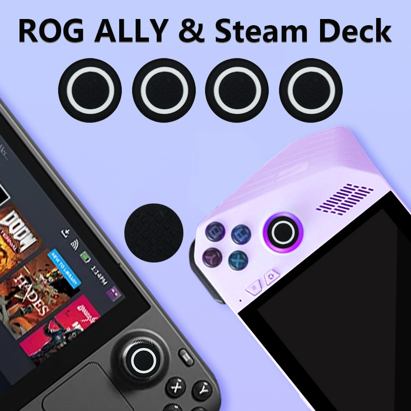 실리콘 조이스틱 엄지 그립 보호대 로커 단추 커버 캡, - Gaming Console Steam Deck 리뷰 및 가격